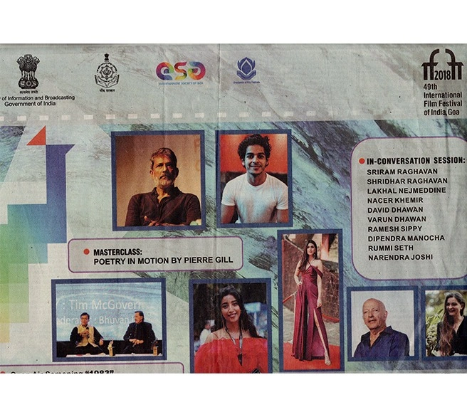 Press 5, IFFI Session List - in covnersation with Sriram Raghavan, Shridhar Raghavan, Lakhal Nejmeddine, Nacer Khemir, David Dhawan, Varun Dhawan, Ramesh Sippy, Dipendra Manocha, Rummi Seth, narendra Joshi
